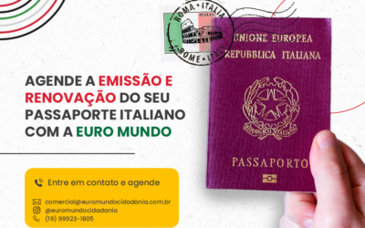 Novo serviço da Euro Mundo Cidadania- Agendamento para emissão de passaporte italiano